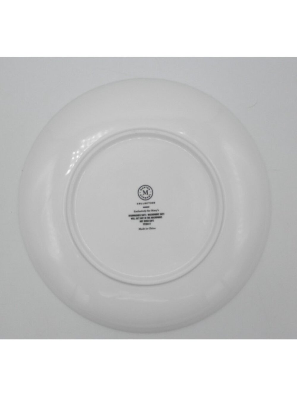 Linen Weave Crosshatch Martha Stewart 10 Inch Dinner Plates Set of 4 White/Gray - Picture 6 of 7